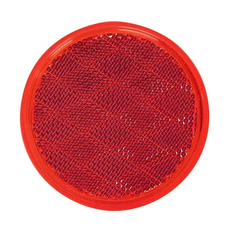 PETERSON MANUFACTURING Red Lens 3316 Round Without Housing Adhesive Backing V475R